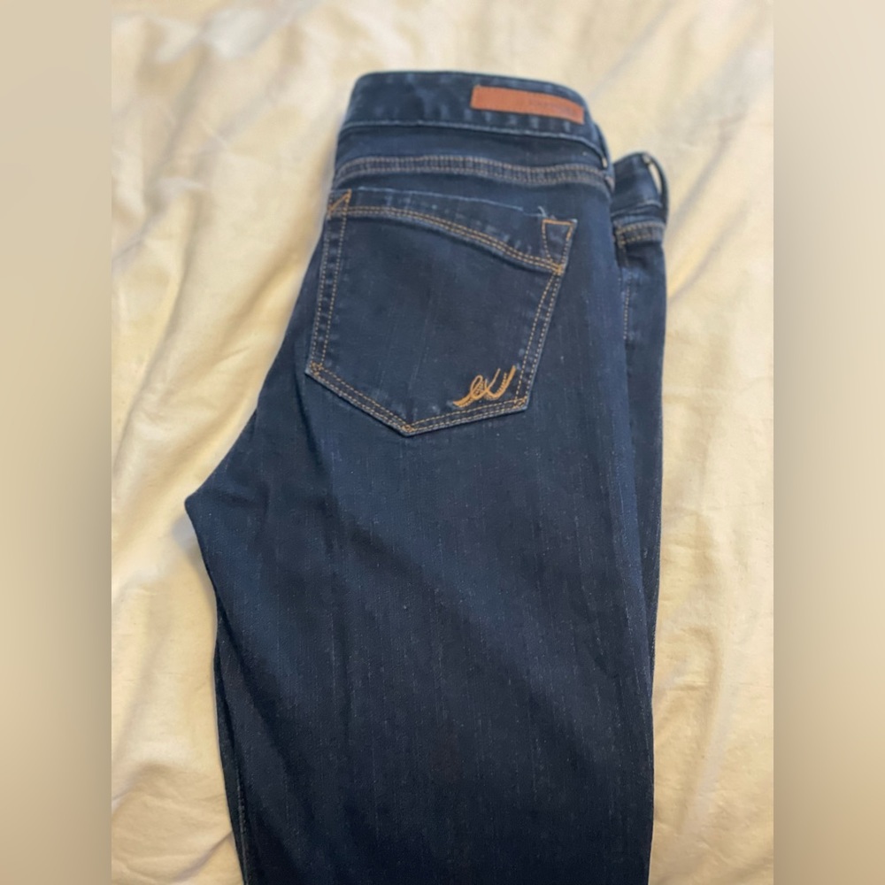Express barely boot dark wash jeans